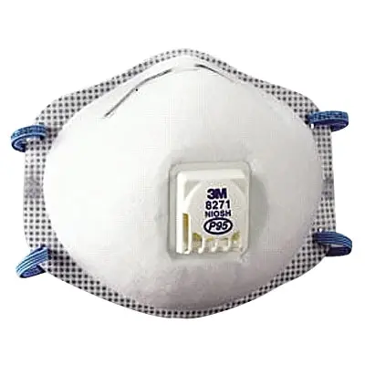 P95 Particulate Respirator, Half Facepiece, Oil/Non-Oil Particles, White 1