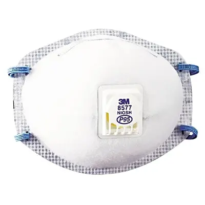 P95 Particulate Respirator, Half Facepiece, Oil/Non-Oil Particles, White 1