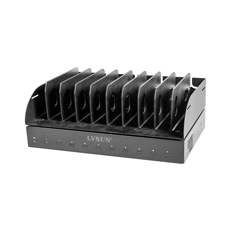 1000W 10-Port Usb-C Charging Dock With Tray 1
