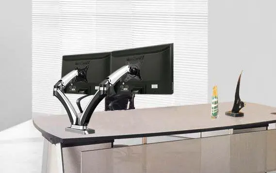 Dual Monitor Gas Arm 2Ms-Gn (Chrome Finish) 1