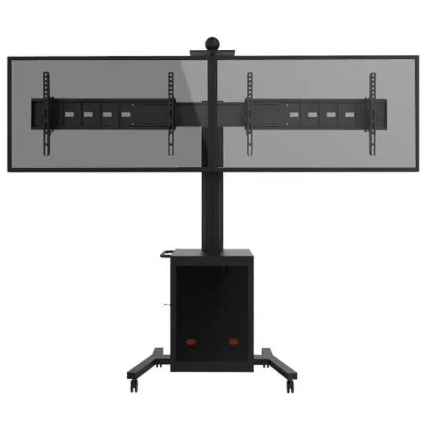 Dual Tv Floor Stand Tmc02 (With Lockable Cabinet) 1