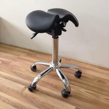 Ergonomic Adjustable Rolling Active Chair, Saddle Seat And Angle  Adjustment, Black (E4008) 1
