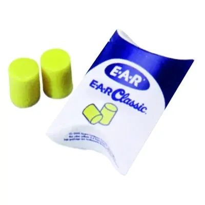 E-A-R™ Classic™ Foam Earplugs, Pvc, Yellow, Uncorded, Pillow Pack 1