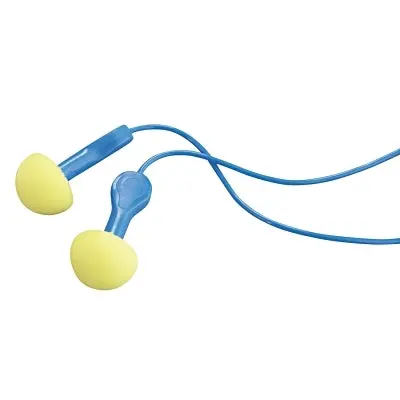 E-A-R™ Express™ Pod Plugs™ Earplug, Polyurethane, Yellow/Blue, Corded 1