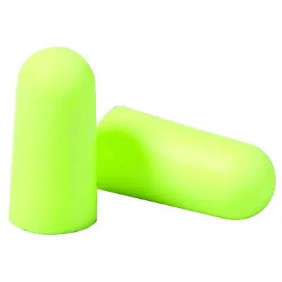 E-A-Rsoft™ Yellow Neons™ Foam Earplug, Polyurethane, Uncorded, Regular, Poly Bag 1
