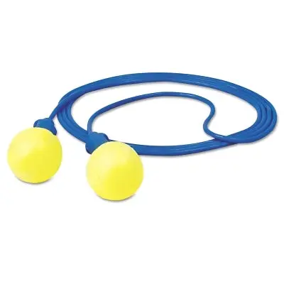 E-A-R™ Push-Ins Foam Earplug, Polyurethan, Blue/Yellow, Corded 1