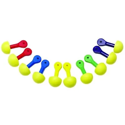 E-A-R™ Express™ Pod Plugs™ Earplug, Polyurethane, Yellow, Assorted Color Grips, Uncorded 1