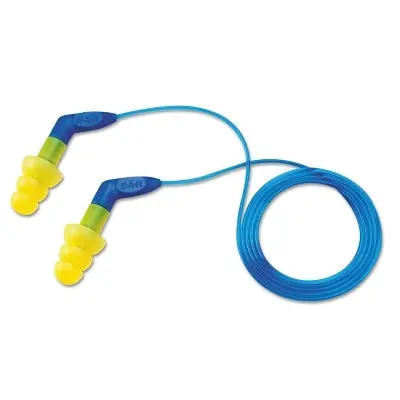E-A-R Ultrafit Plus Earplugs, Pvc, Yellow, Corded, Pistol-Grip 1