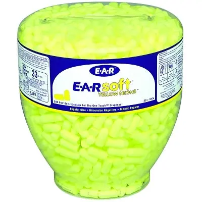 E-A-R One Touch Earplug Dispensers, Polyurethane, Yellow, Uncorded 1