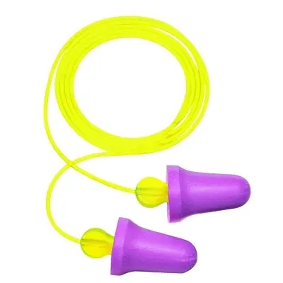 No-Touch Foam Plugs, Polyurethane, Purple, Corded 1
