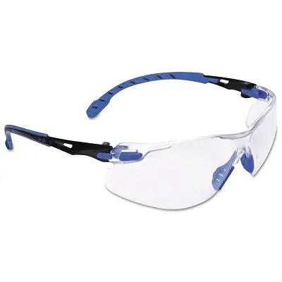 Solus™ 1000 Series Protective Eyewear, Clear Lens, Polycarbonate, Anti-Fog, Anti-Scratch, Blue/Black Frame 1