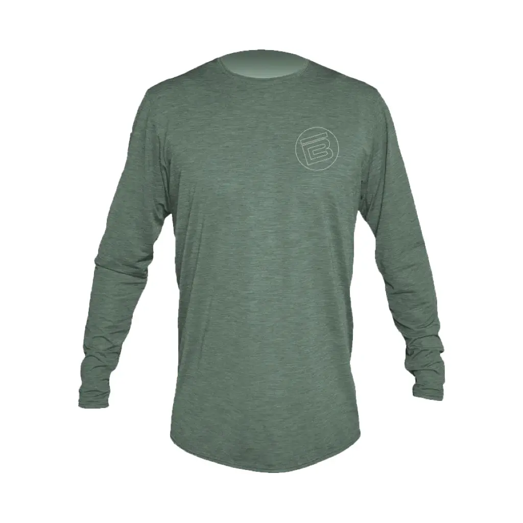 Men's Low Pro Tech Long Sleeve Dark Olive Heathered 1