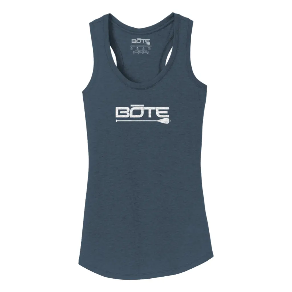 Womens Bote Logo Navy Tank 1