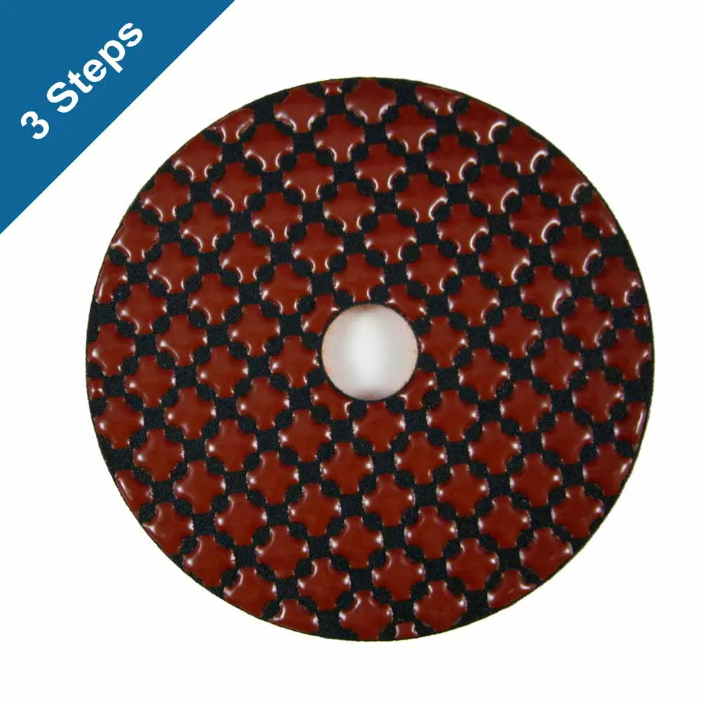 3-Step Diamond Polish Pads 4 In. For Stone Polishing (3 Grits) 1