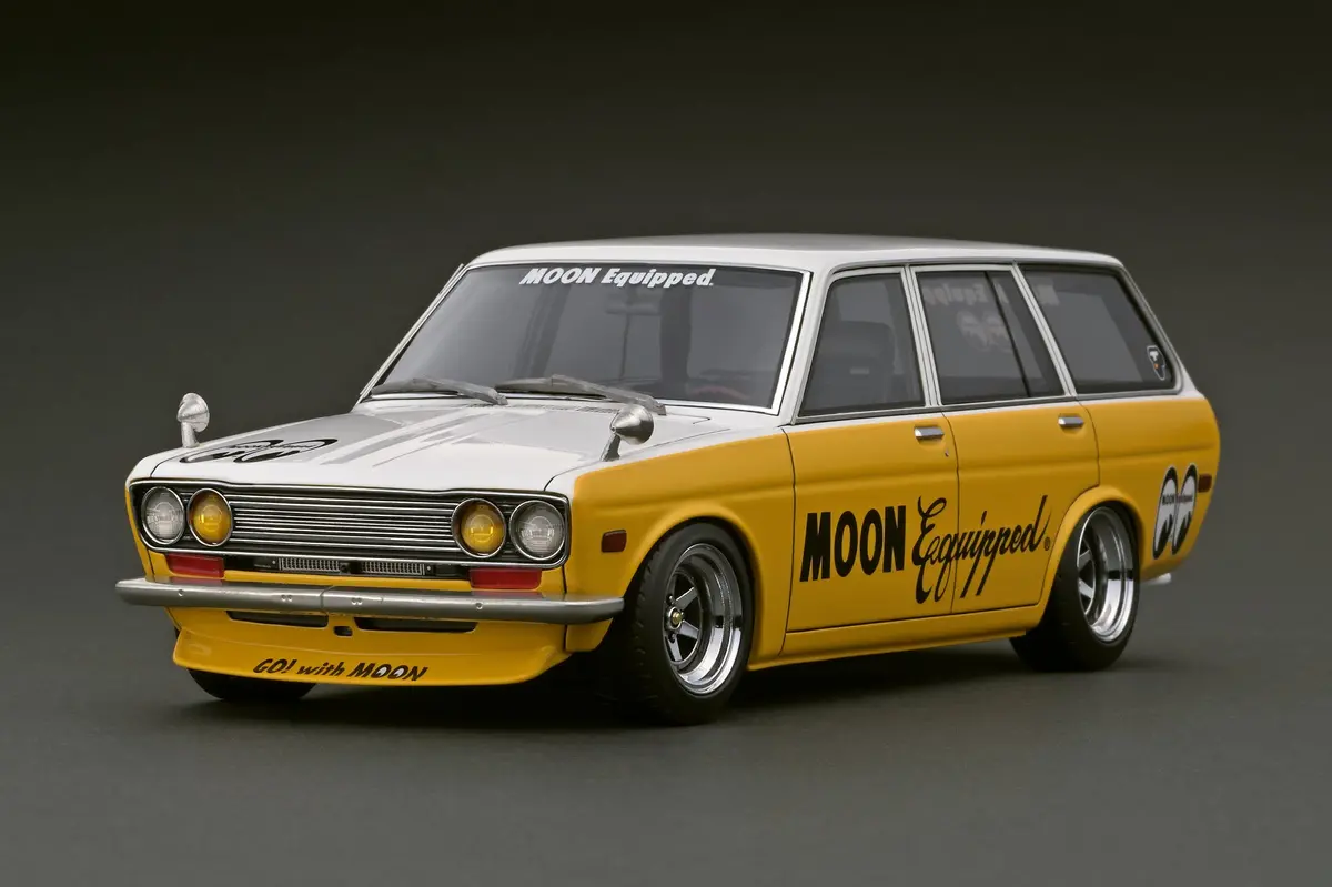 1/18 Datsun Bluebird (510) Wagon Mooneyes - Ignition Model X Tarmac Works Collab18 1