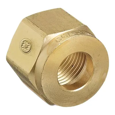 Regulator Inlet Nut, Air, Brass, Cga-346, 0.830 In To 14 Ngo, Rh Female 1