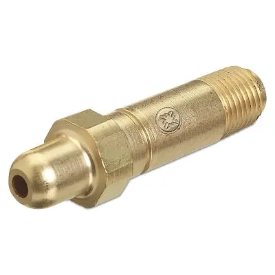 Regulator Inlet Nipple, Air, 1/4 In (Npt), 2-1/2 In L, Brass, Cga-346 1