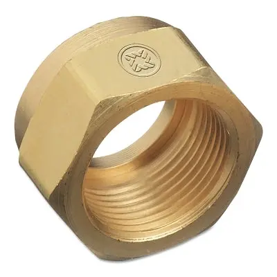Regulator Inlet Nut, Acetylene (B), Brass, Cga-520, 0.899 In To 18 Ngo, Rh Female 1