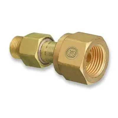 Brass Cylinder Adaptor, Cga-300 Commercial Acetylene To Cga-200 "Mc" Acetylene 1