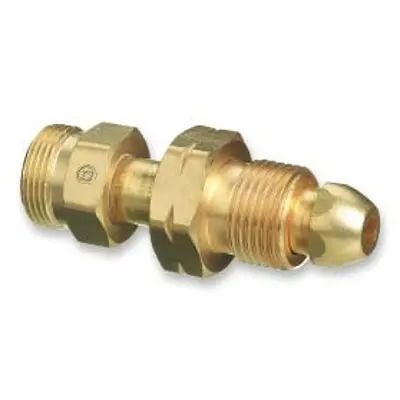 Brass Cylinder Adaptor, From Cga-510 Pol Acetylene To Cga-520 B Tank 1