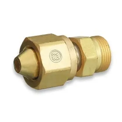 Brass Cylinder Adaptors, From Cga-300 Commercial Acetylene To Cga-520 B Tank 1