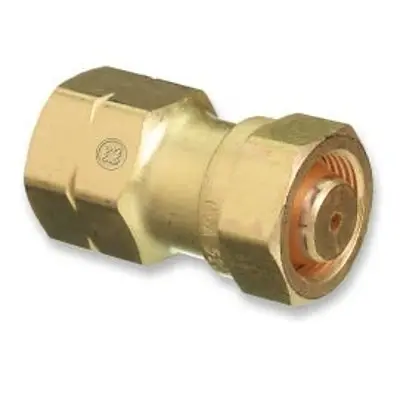 Brass Cylinder Adaptor, From Cga-520 B Tank Acetylene To Cga-510 Pol Acetylene 1