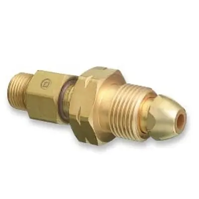 Brass Cylinder Adaptor, From Cga-510 Pol Acetylene To Cga-200 "Mc" Acetylene 1