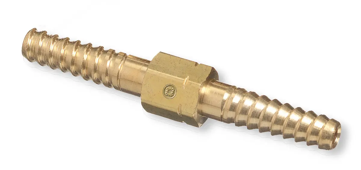 Brass Hose Splicers, 200 Psig, Spiral Hex, 1/4 In 1
