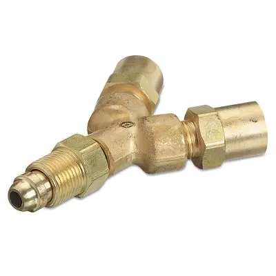 Y Connection, 200 Psi, Brass, 5/8 In-18 (M) 1