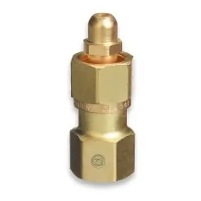 Brass Cylinder Adaptor, From Cga-540 Oxygen To Cga-580 Nitrogen 1