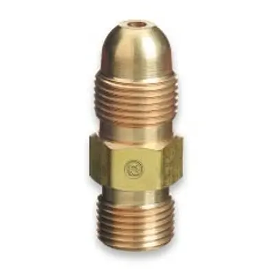 Brass Cylinder Adaptors, From Cga-510 Pol Acetylene To Cga-300 Coml Acet 1 Piece 1