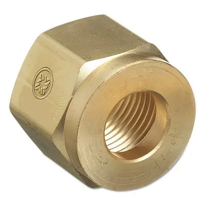 Regulator Inlet Nut, Acetylene (Commercial), Brass, Cga-300, 0.83 In To 14 Ngo, Rh Female 1