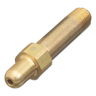 Regulator Inlet Nipples, Air, 1/4 In (Npt), 3", Brass, Cga-347 1