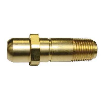 Regulator Inlet Nipple, Oxygen, 1/4 In (Npt), 2-1/2 In, Brass, Cga-540 1