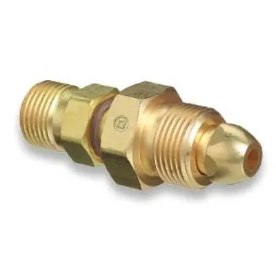 Brass Cylinder Adaptor, From Cga-580 Nitrogen To Cga-320 Carbon Dioxide 1