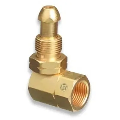 Brass Cylinder Adaptor, From Cga-510 Pol Acetylene To Cga-510 Pol Acetylene 90° 1