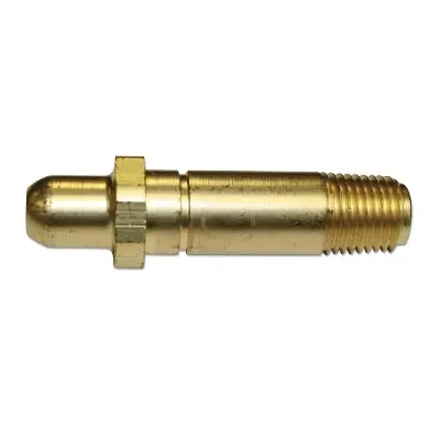 Regulator Inlet Nipple, Hydrogen/Natural Gas, 1/4 In (Npt), 2-1/2 In L, Brass, Cga-350 1