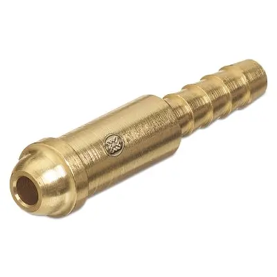 Inert Arc Nipple, 200 Psig, Brass, 2-7/32 In, 3/8 In Hose Id 1