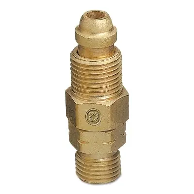 Inert Arc Hose And Torch Adaptor, Straight, 200 Psig, Brass, B-Size 5/8 In-18 Rh (M) To Cga-022 9/16 In-18 Rh (M) 1