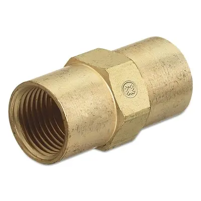 Inert Arc Hose Coupler, Brass, B-Size, Female/Female, Rh 1