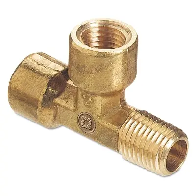 Pipe Thread Tees, Connector, 3,000 Psig, Brass, 1/4 In Npt (Street) 1