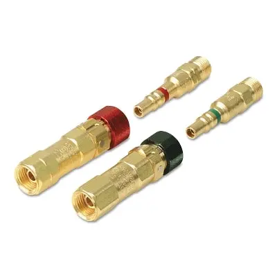 Kwiklok Osha Compliant Quick Connect, Brass, Fuel Gas/Oxygen, Torch To Hose 1