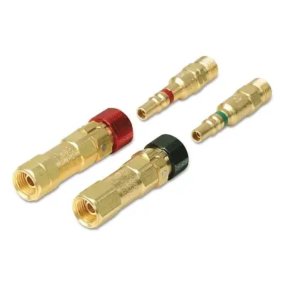 Kwiklok Osha Compliant Quick Connect, Brass, Fuel Gas/Oxygen, Regulator To Hose 1