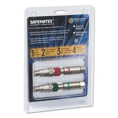 Safemate Quick Connect Sets W/Flash Arrestors, Torch To Hose, Oxygen/Fuel Gas 1