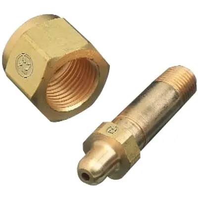 Regulator Inlet Nuts, Corrosive Gases, Stainless Steel, Cga-330 1