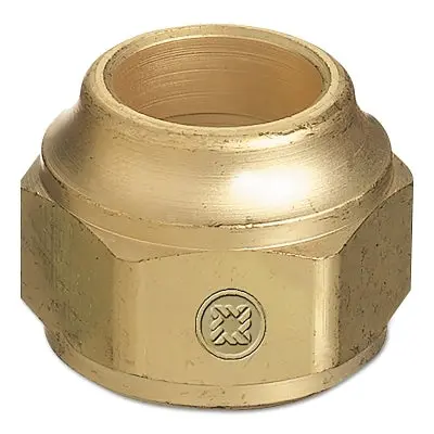 Torch Tip Nut Replacements, Brass, 7/8 In - 20, Hex, Female 1