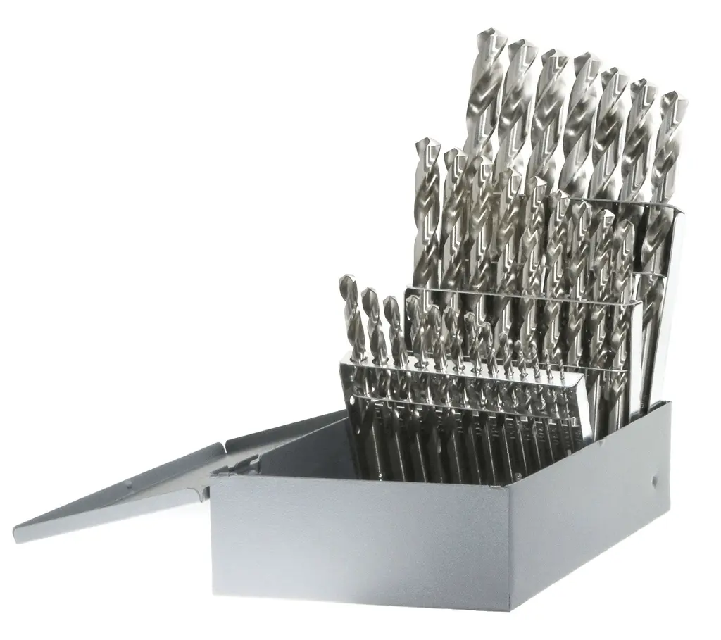 29Pc Bright Drill Bit Set 1/16 - 1/2 By 64Ths 1
