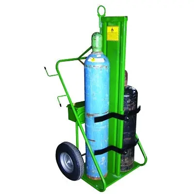 400 Series Cart, Holds 2 Cylinders, 9-1/2 In To 12-1/2 Dia, 16 In Pneumatic Wheels 1