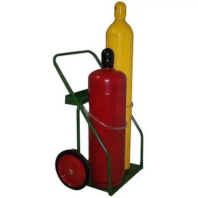 800 Series Cart, 2 Cylinders, 9-1/2 In And 12-1/2 In Dia Cylinders, 14 In Semi-Pneumatic Wheels 1