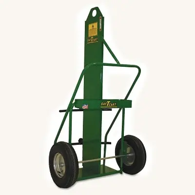 Large Cylinder Cart, 9-1/2 In And 12-1/2 In Dia Cylinders, 16 In Pneumatic Wheels 1